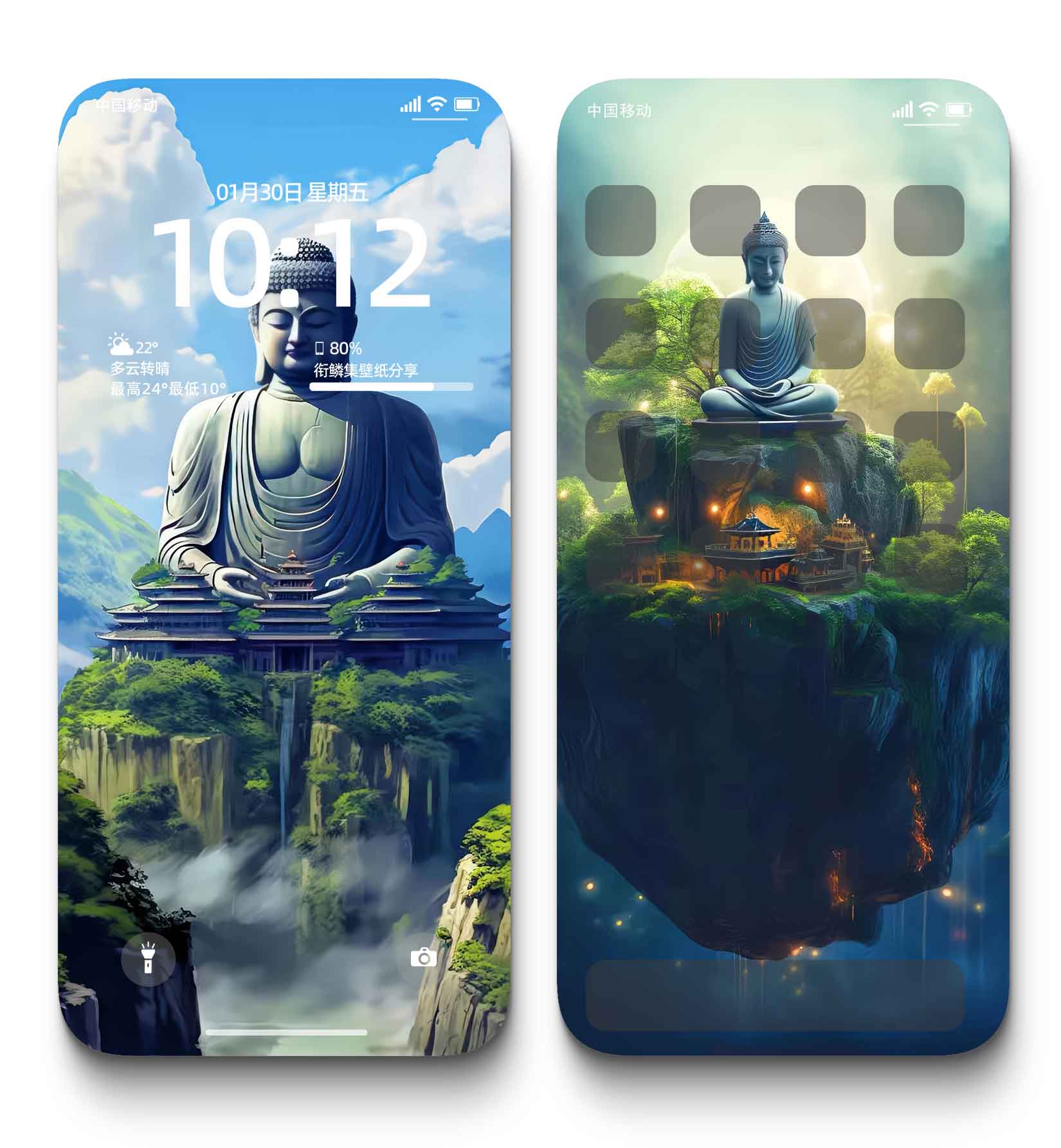 图片[3]-0016莲花佛像4K壁纸禅意庄严打坐静心佛光手机背景图-衔鳞集