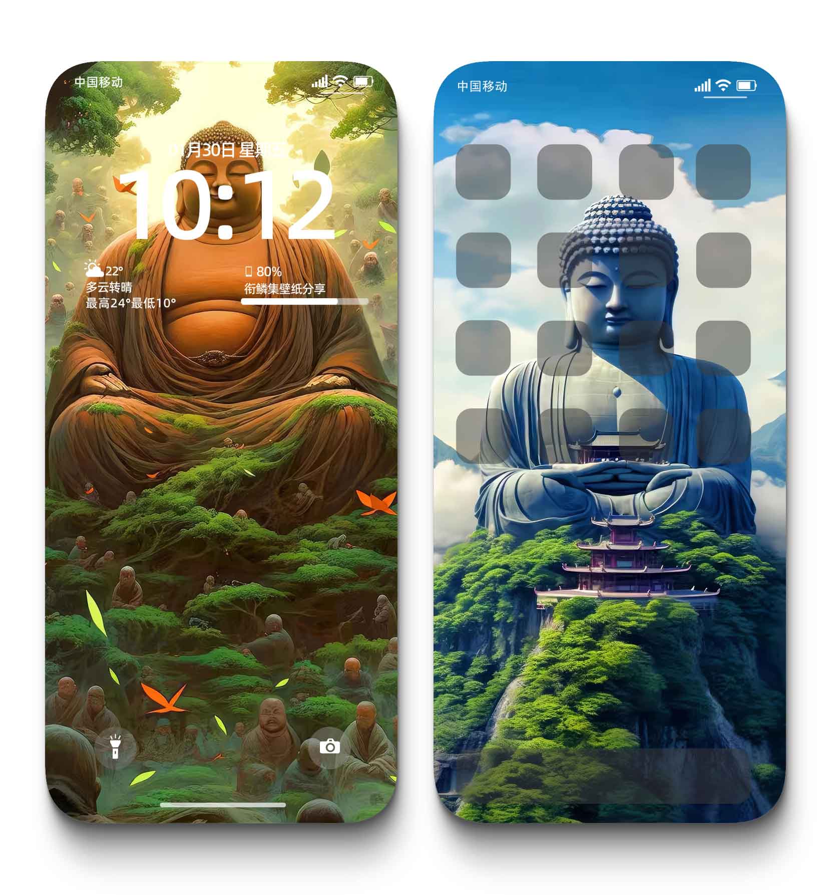 图片[2]-0016莲花佛像4K壁纸禅意庄严打坐静心佛光手机背景图-衔鳞集