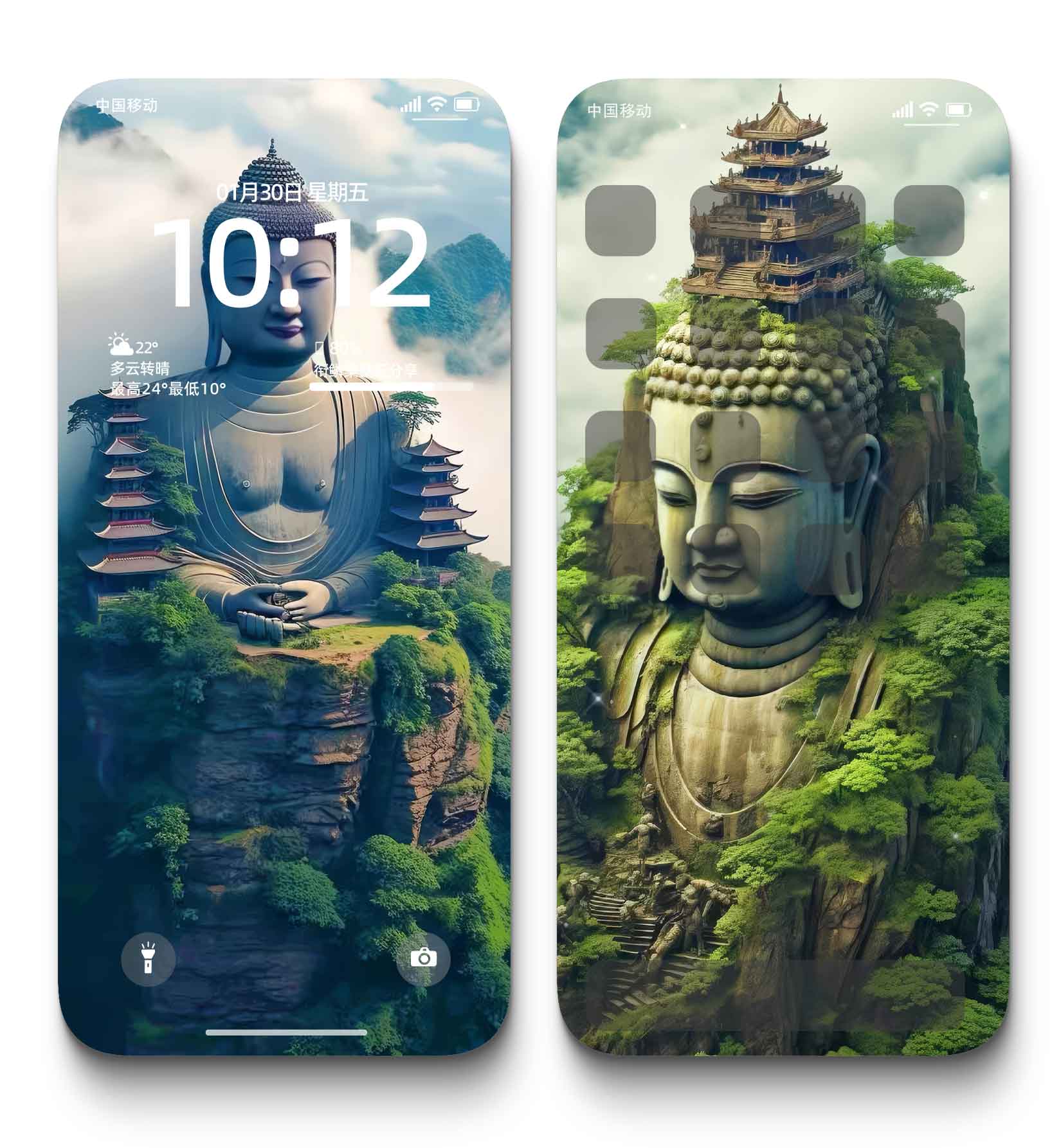 图片[4]-0016莲花佛像4K壁纸禅意庄严打坐静心佛光手机背景图-衔鳞集