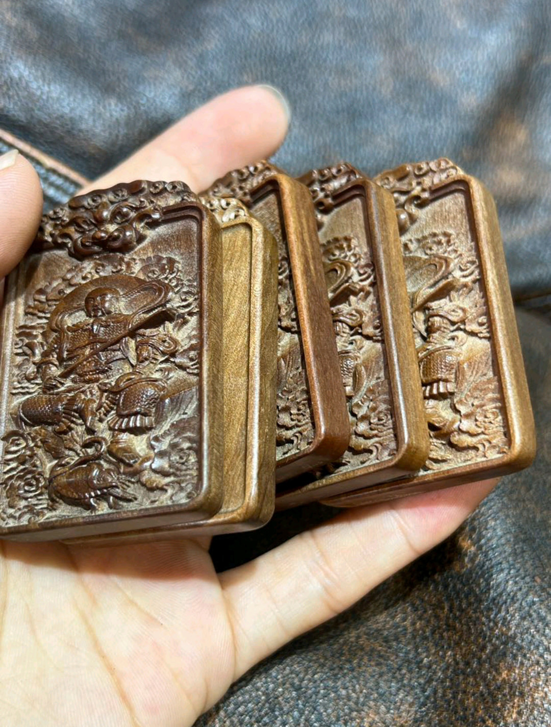 图片[5]-真武大帝檀香木驱邪纳吉护身牌-衔鳞集