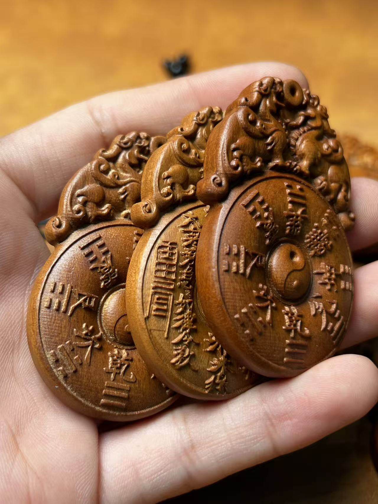 图片[6]-山鬼雷霆敕令枣木精雕道系平安无事牌-衔鳞集