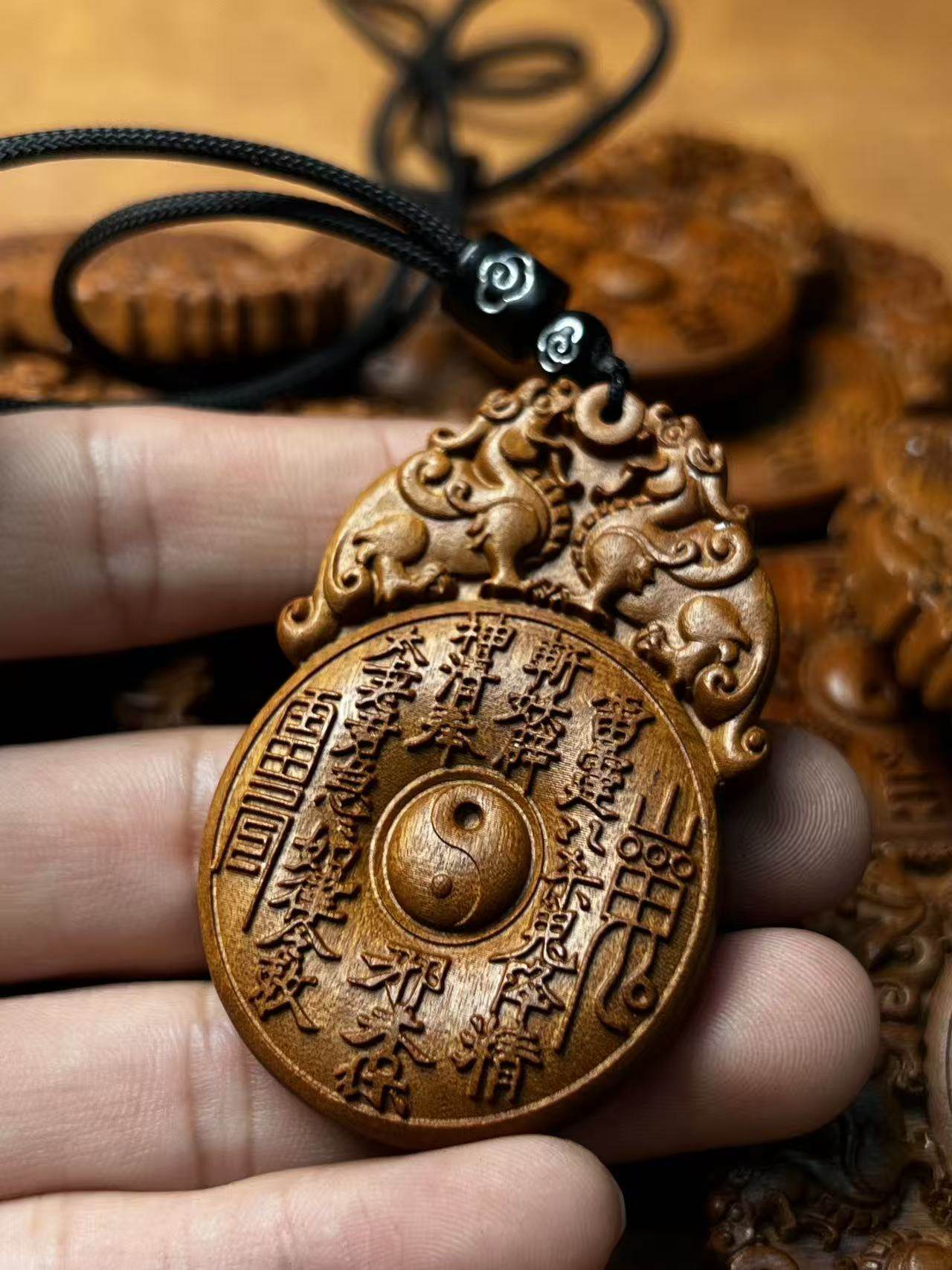 图片[5]-山鬼雷霆敕令枣木精雕道系平安无事牌-衔鳞集