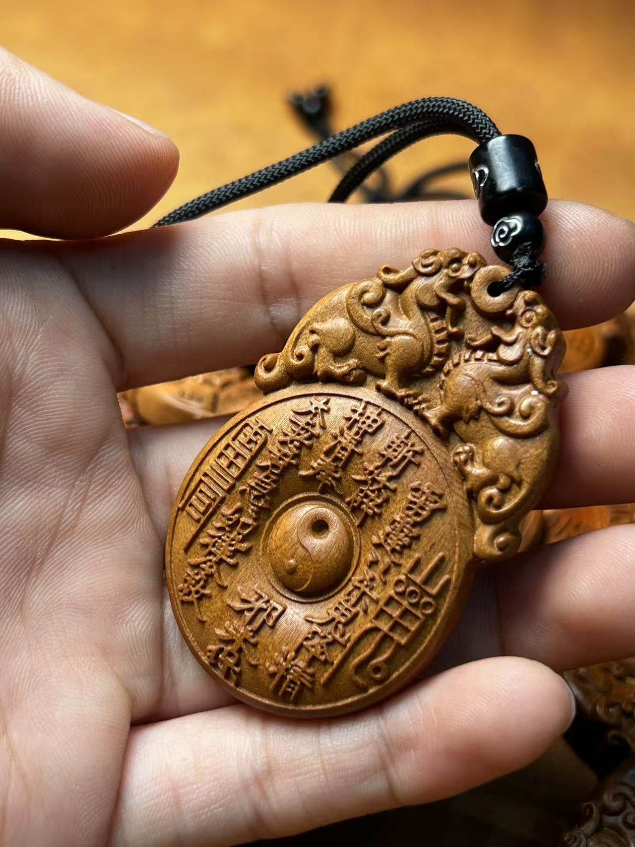 图片[3]-山鬼雷霆敕令枣木精雕道系平安无事牌-衔鳞集