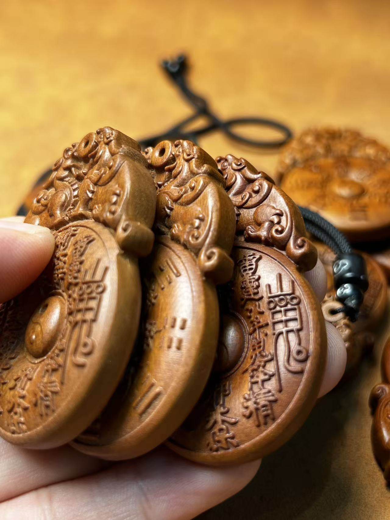 图片[7]-山鬼雷霆敕令枣木精雕道系平安无事牌-衔鳞集