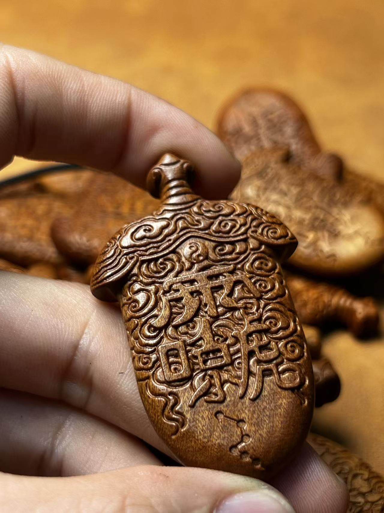 图片[2]-紫微讳天剑破煞枣木精雕道系平安无事牌-衔鳞集