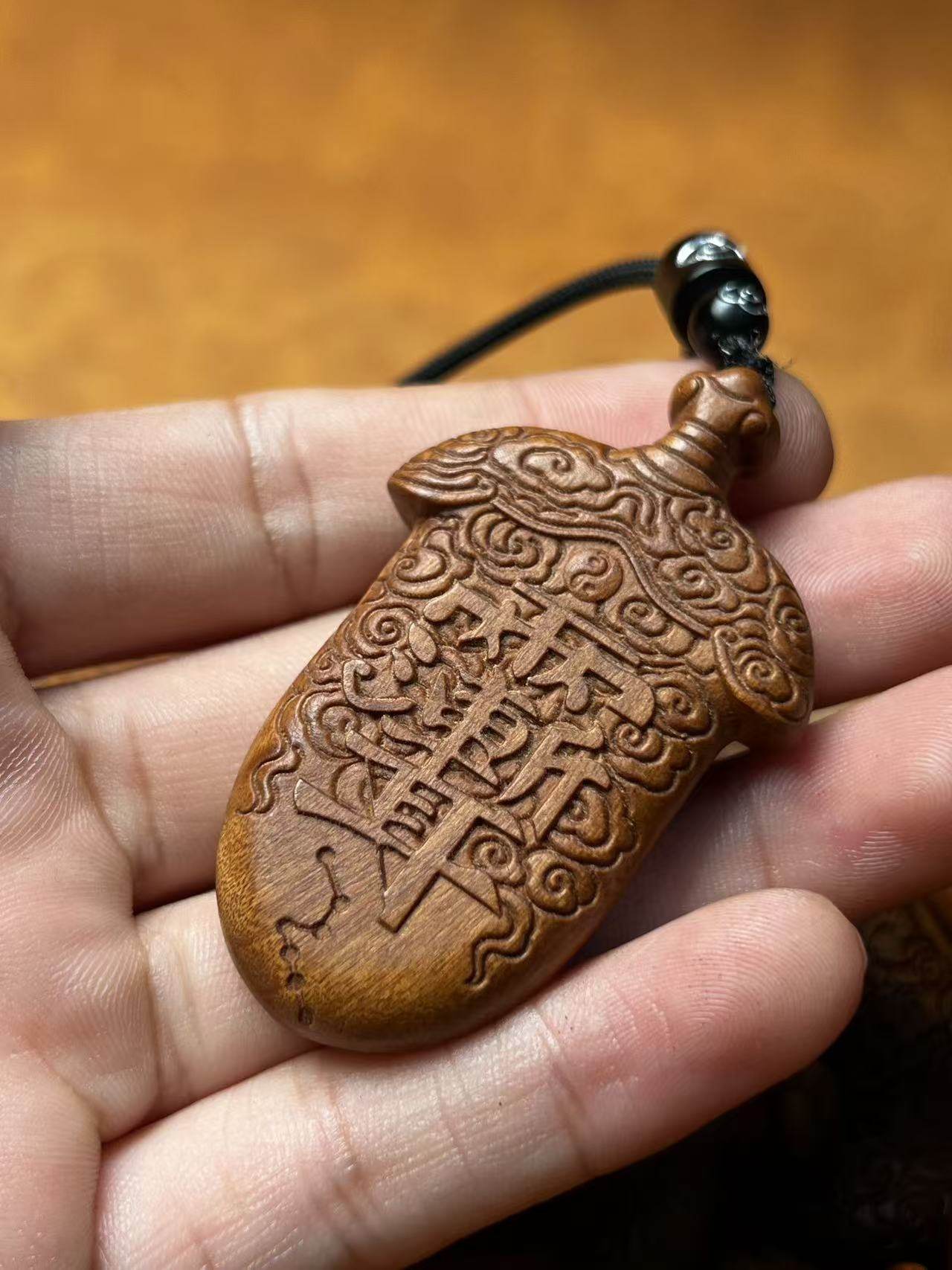 图片[3]-紫微讳天剑破煞枣木精雕道系平安无事牌-衔鳞集