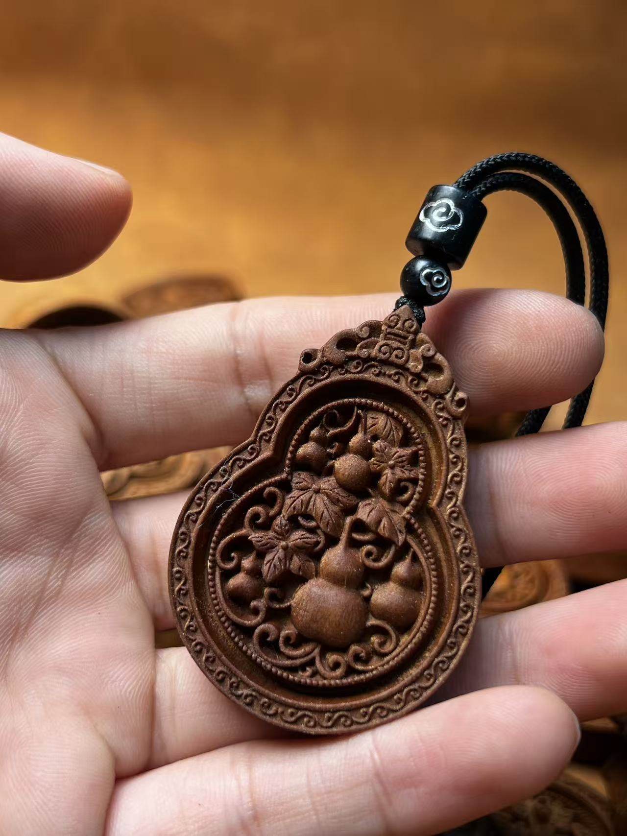 图片[3]-宝葫芦纳福化煞枣木精雕道系平安无事牌-衔鳞集