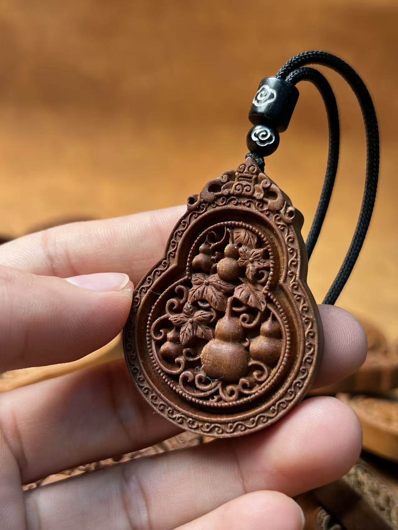 图片[4]-宝葫芦纳福化煞枣木精雕道系平安无事牌-衔鳞集