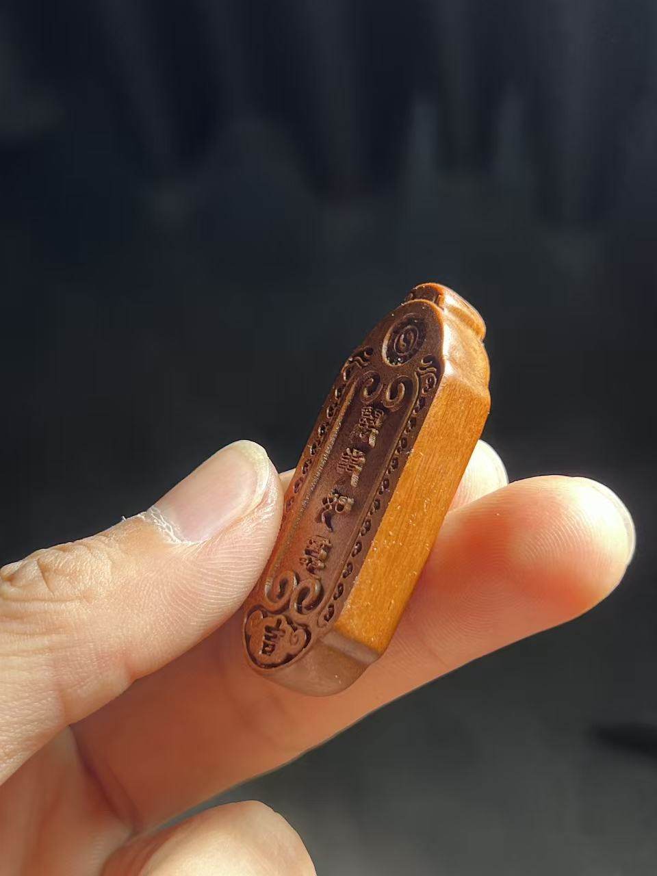 图片[3]-上上签灵签护身枣木精雕道系随身小吊坠-衔鳞集