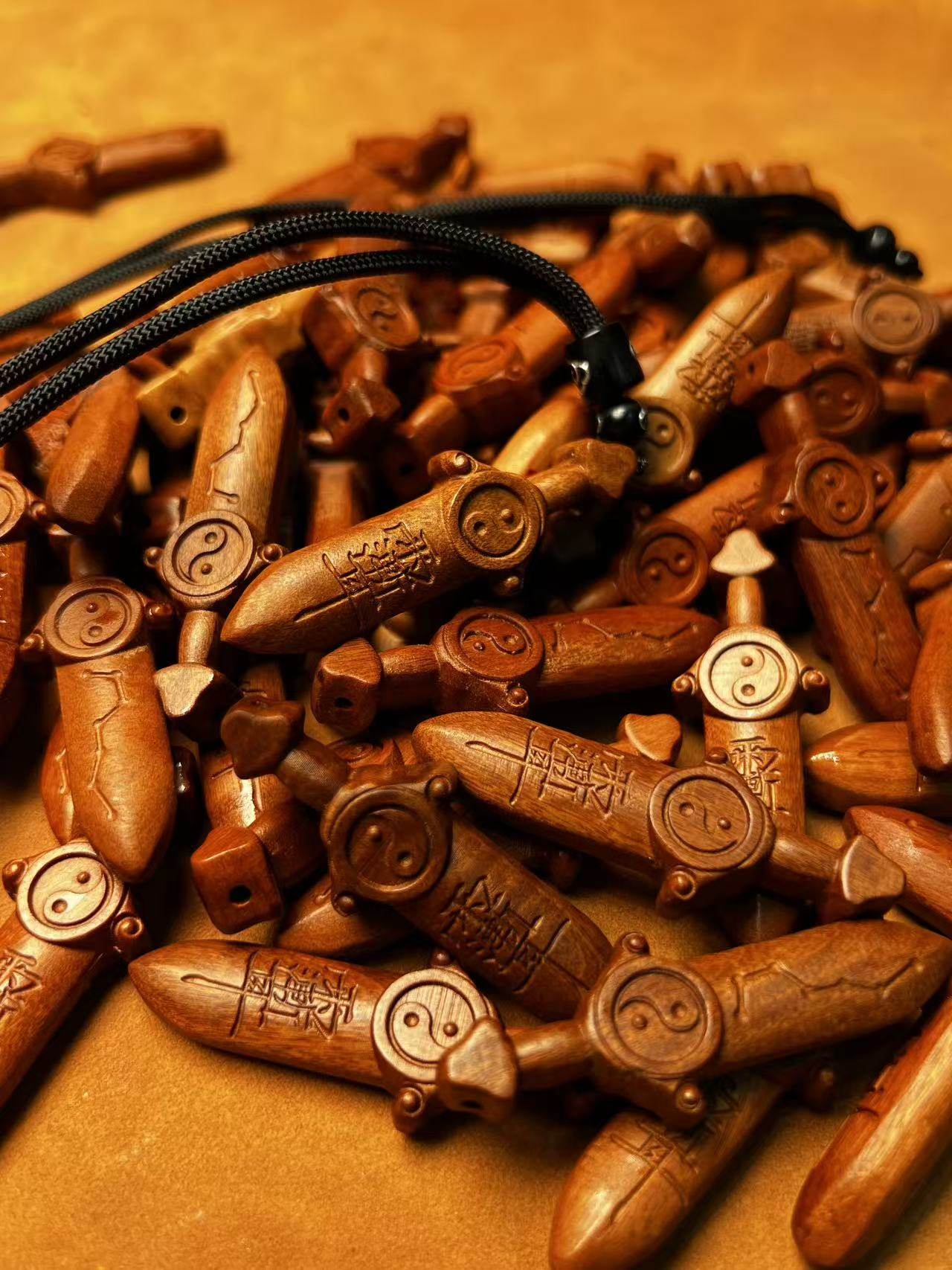 图片[8]-七星紫微讳剑护身枣木精雕道系能量吊坠-衔鳞集