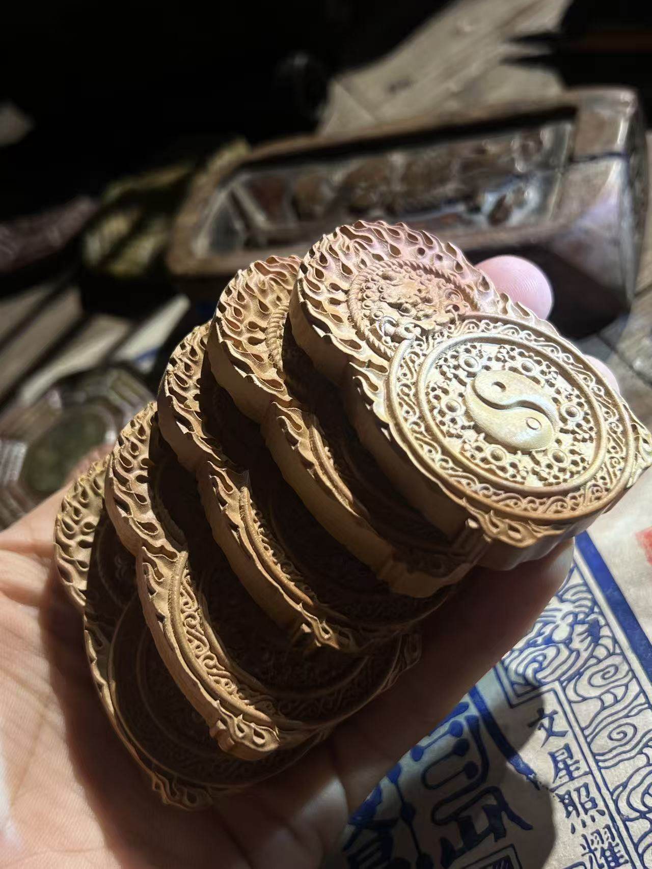 图片[5]-三清祖师护法枣木老料精雕道系无事牌-衔鳞集