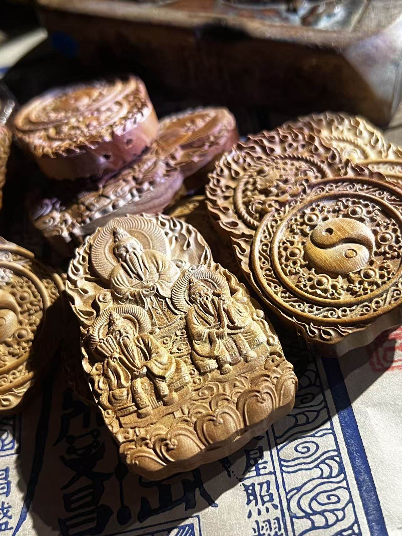 图片[6]-三清祖师护法枣木老料精雕道系无事牌-衔鳞集