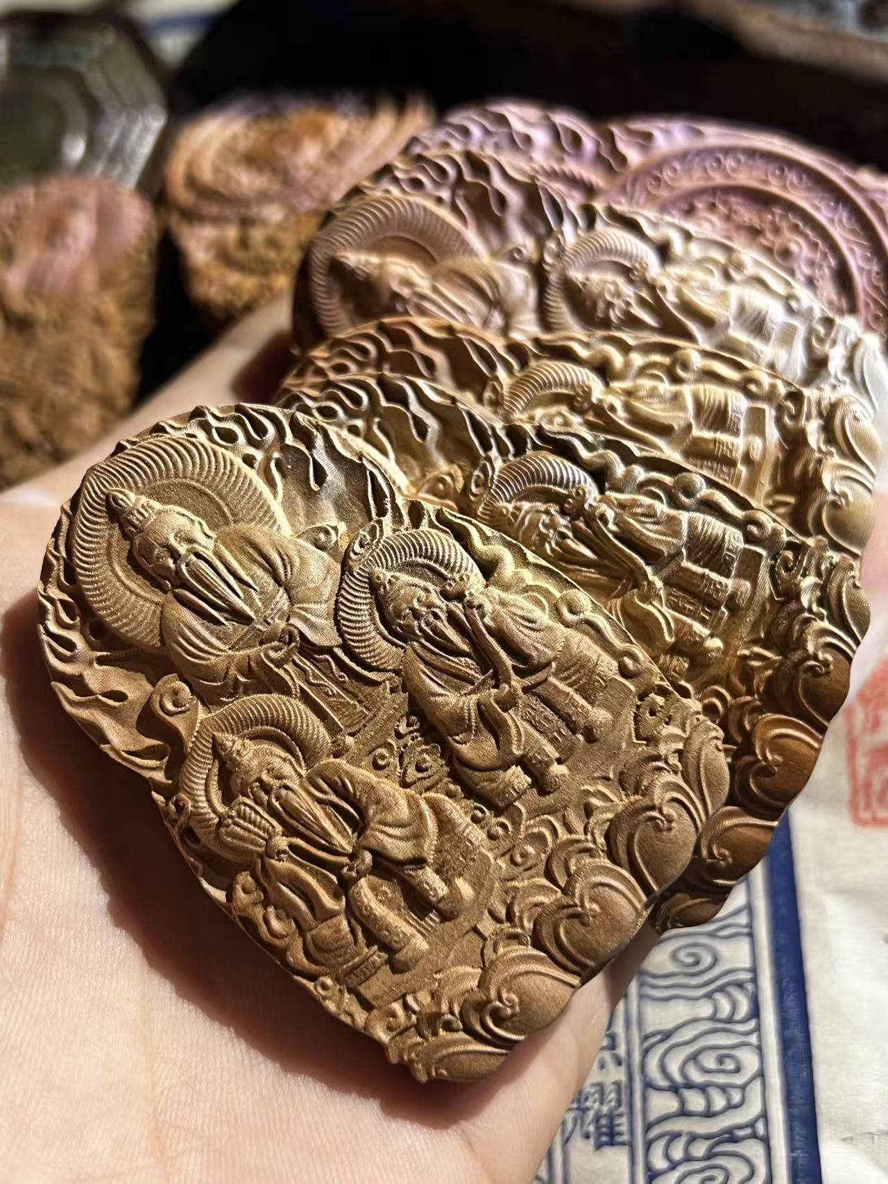 图片[9]-三清祖师护法枣木老料精雕道系无事牌-衔鳞集