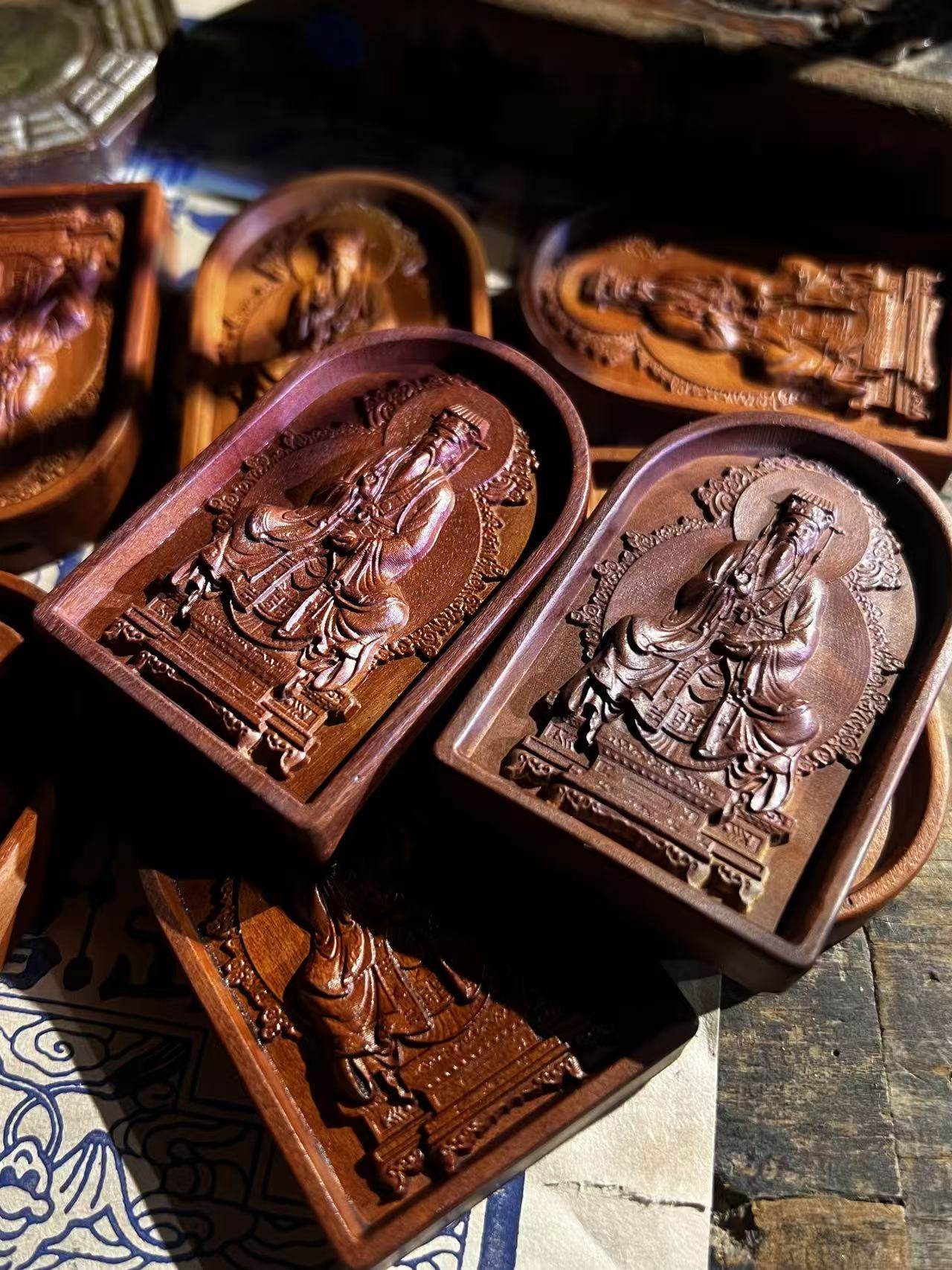 图片[7]-文昌帝君开智枣木老料精雕道系无事牌-衔鳞集