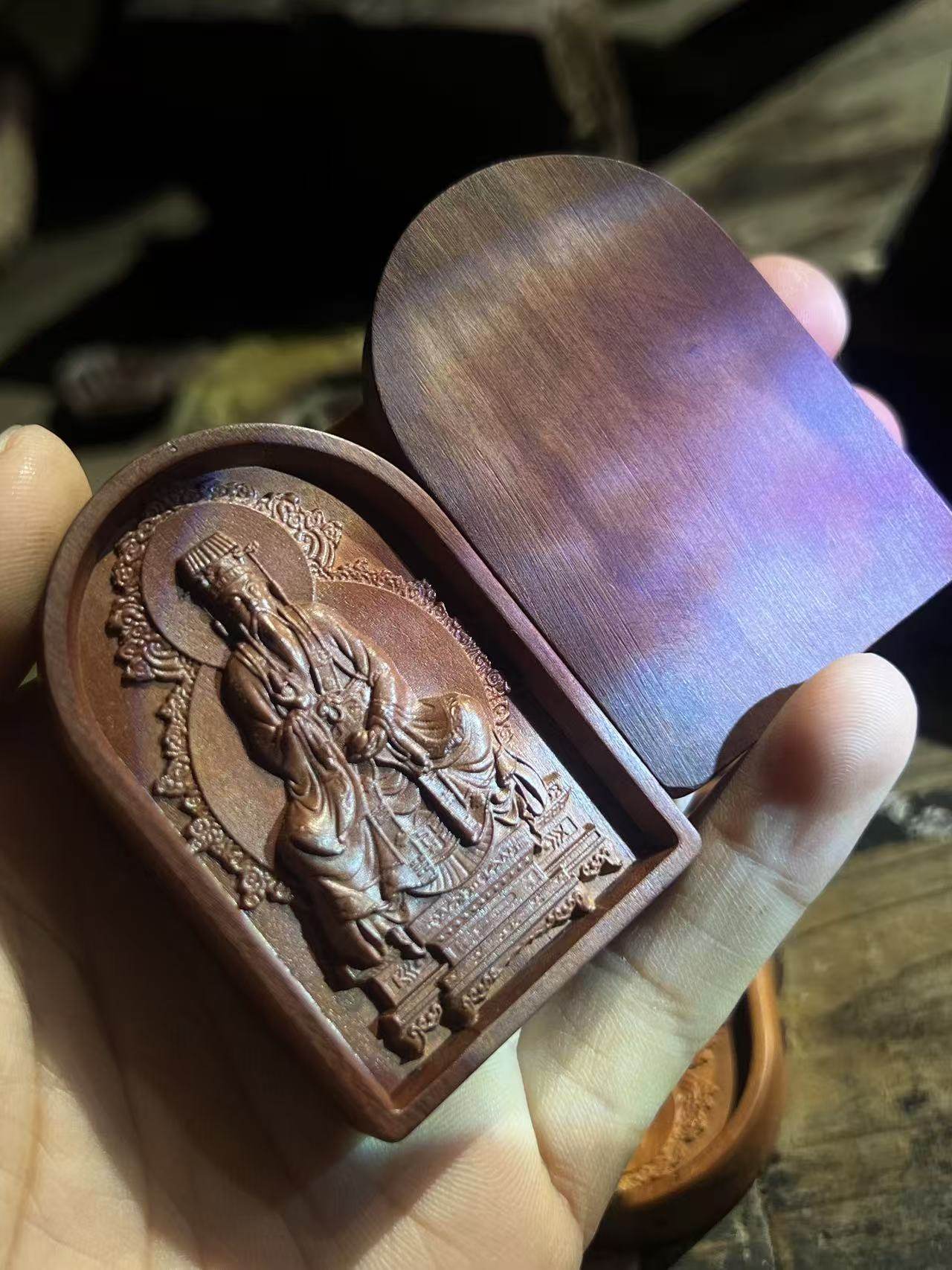 图片[4]-文昌帝君开智枣木老料精雕道系无事牌-衔鳞集