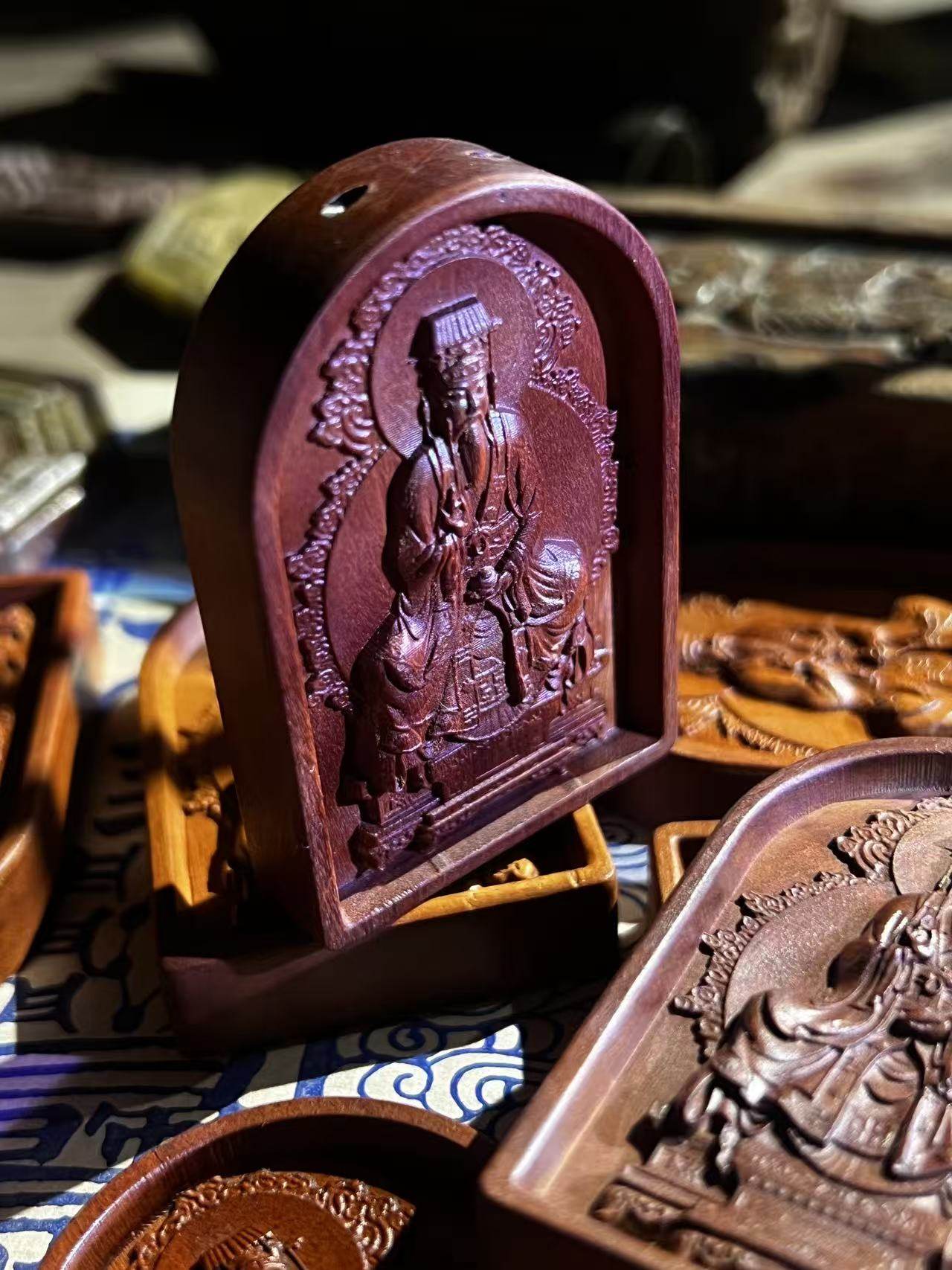 图片[3]-文昌帝君开智枣木老料精雕道系无事牌-衔鳞集