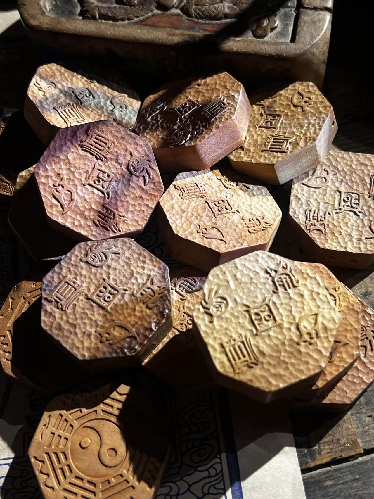 图片[9]-五岳真形太极八卦枣木雕刻道系无事牌-衔鳞集