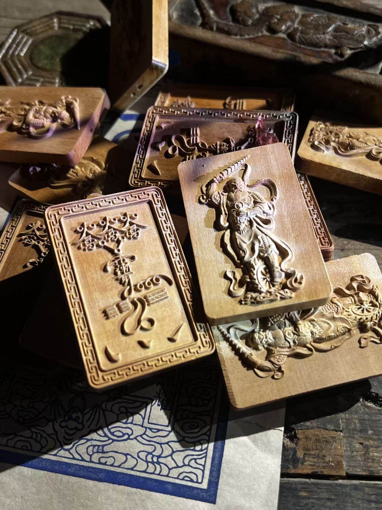 图片[6]-王灵官镇煞枣木新料精雕道系平安无事牌-衔鳞集