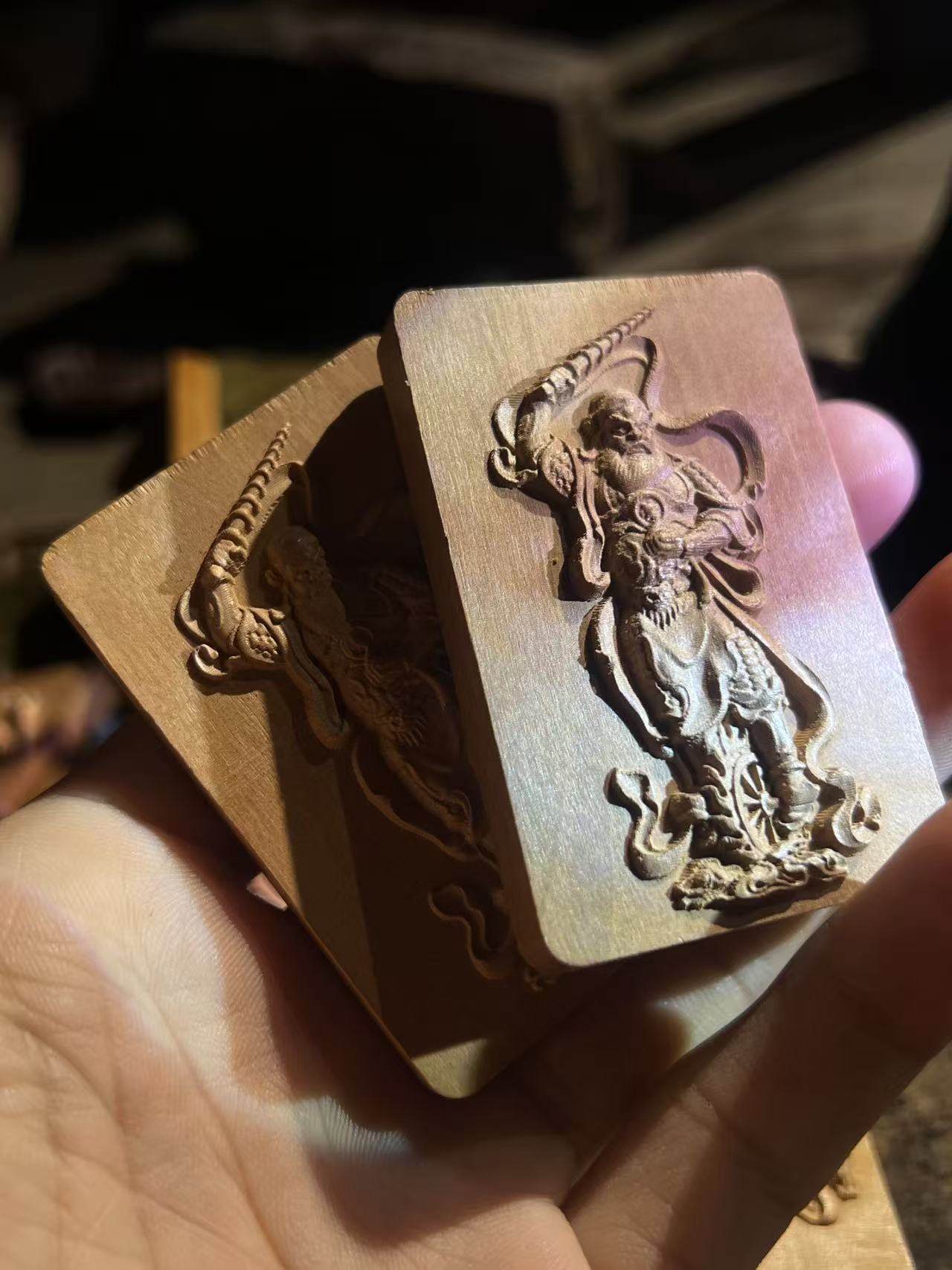 图片[4]-王灵官镇煞枣木新料精雕道系平安无事牌-衔鳞集