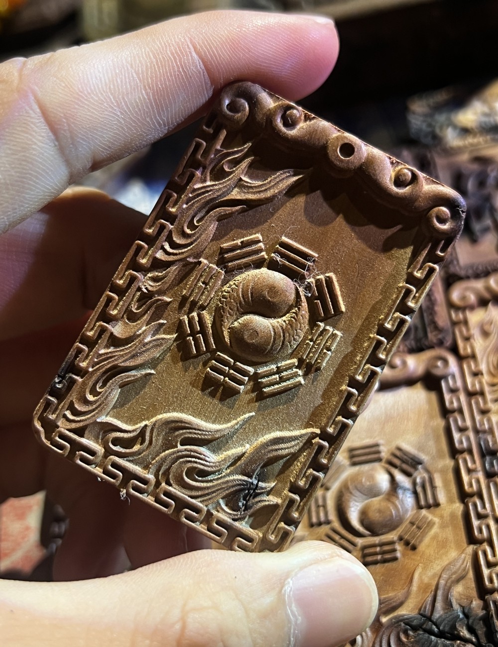 图片[7]-雷祖太极八卦枣木精雕道系平安无事牌-衔鳞集