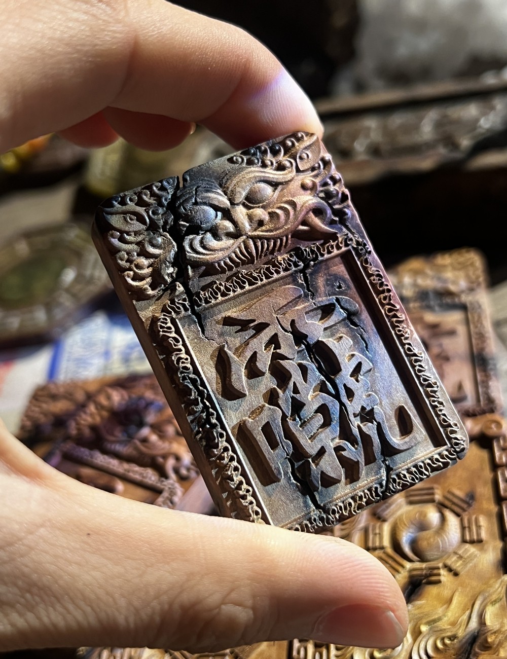 图片[6]-雷祖太极八卦枣木精雕道系平安无事牌-衔鳞集