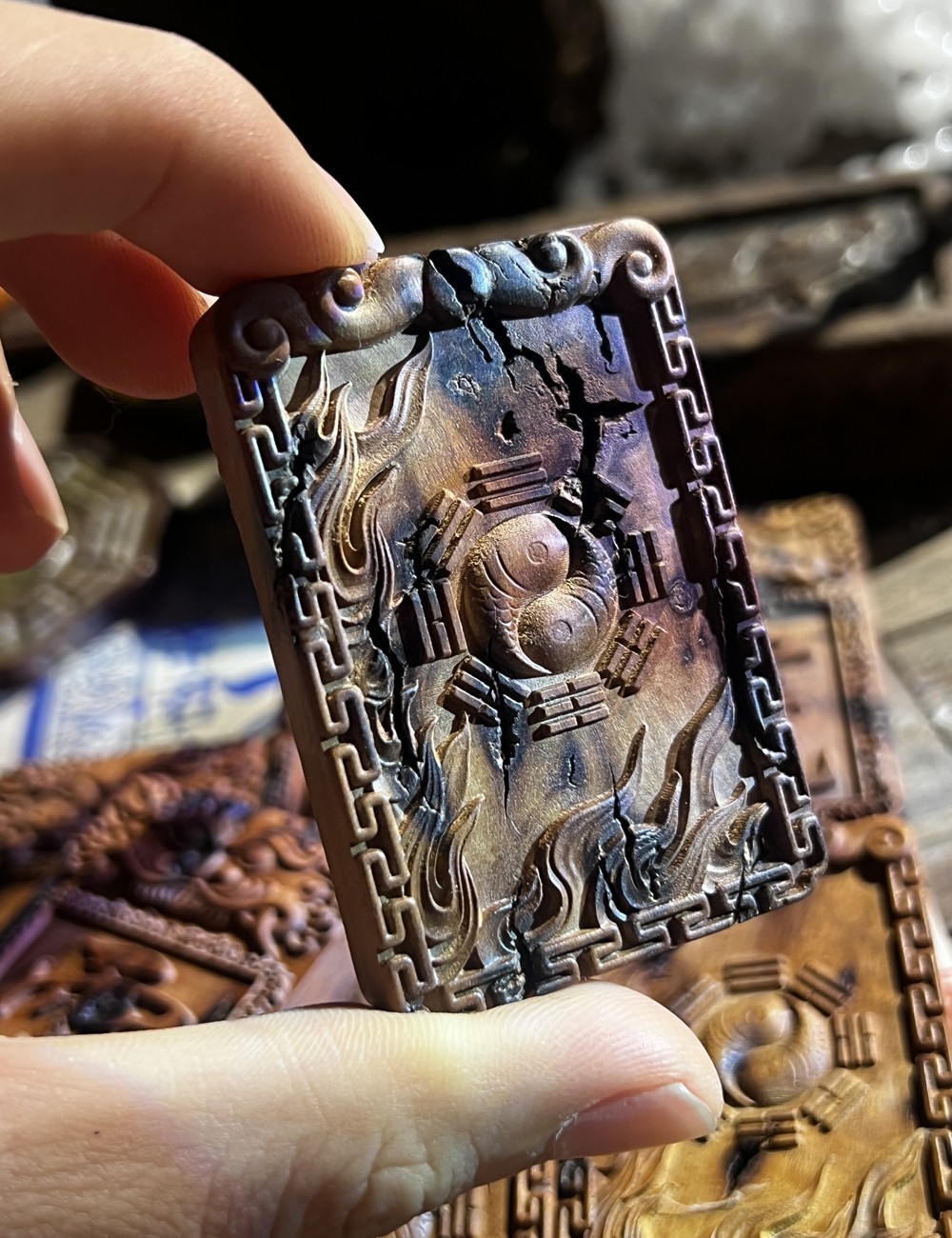 图片[9]-雷祖太极八卦枣木精雕道系平安无事牌-衔鳞集