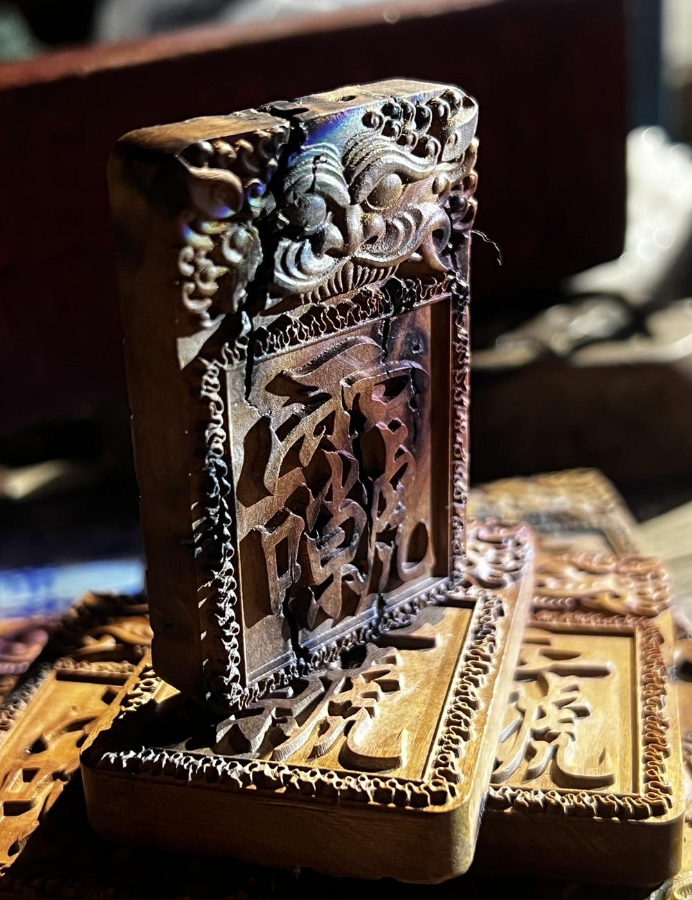 图片[1]-雷祖太极八卦枣木精雕道系平安无事牌-衔鳞集