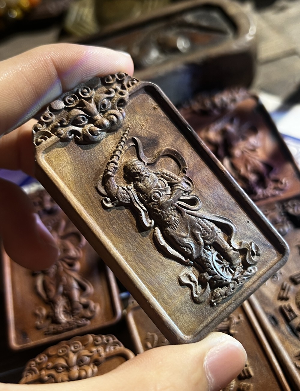 图片[1]-雷击枣木王灵官法牌精雕道系随身牌-衔鳞集