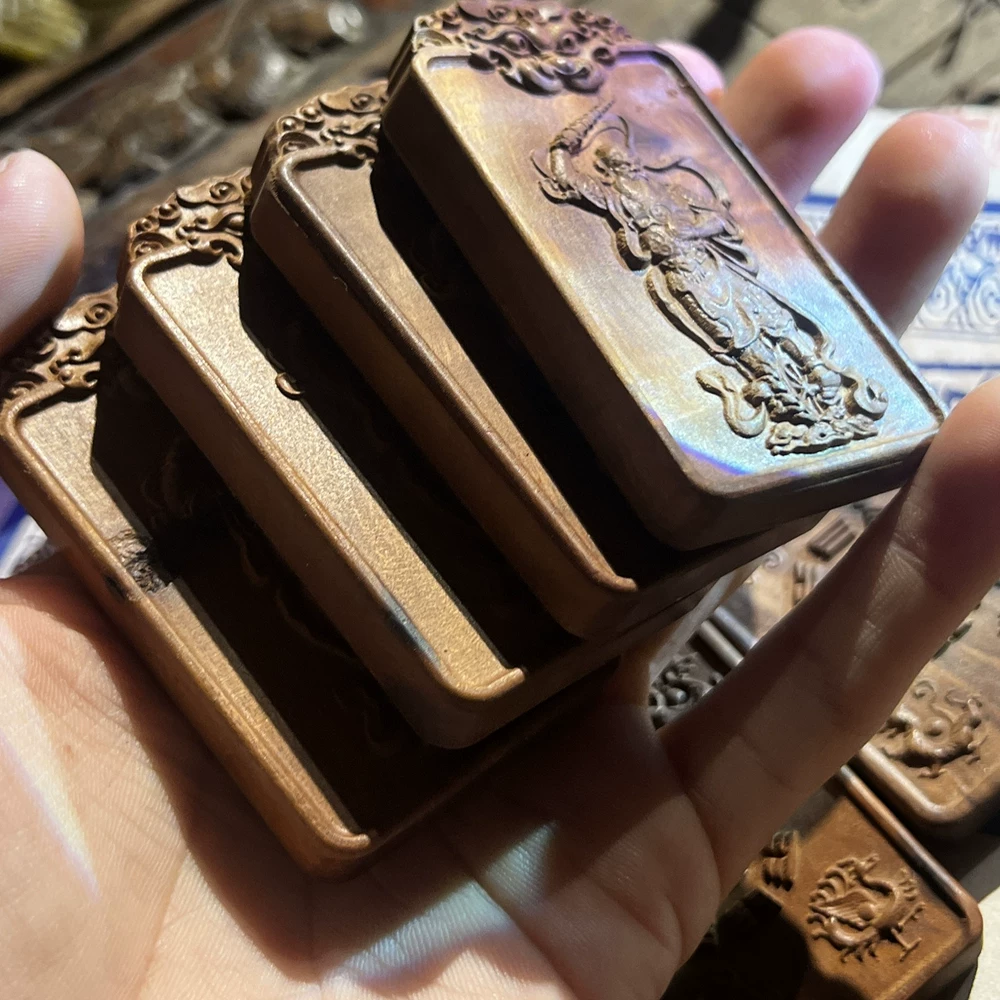 雷击枣木王灵官法牌精雕道系随身牌-衔鳞集