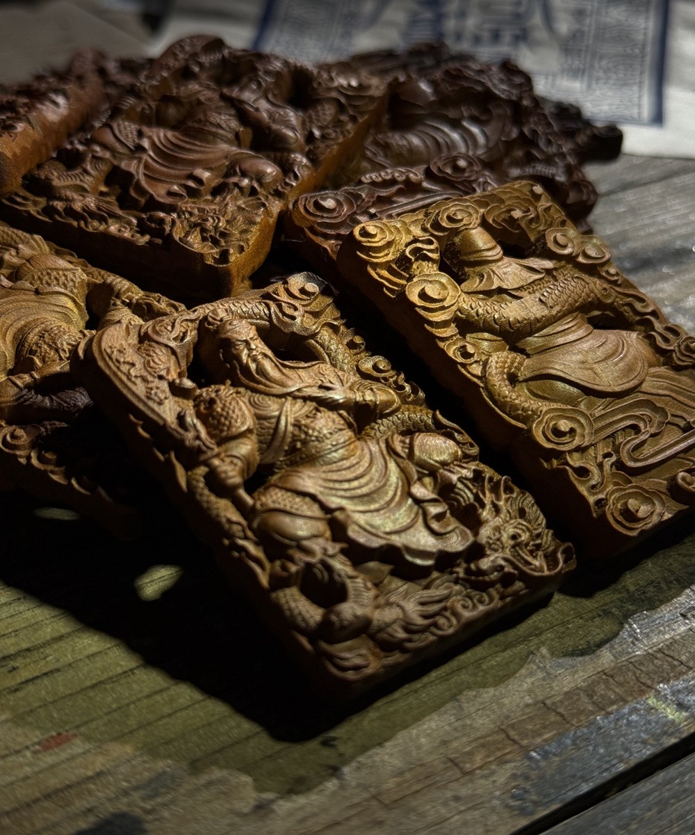 图片[3]-立刀关公招财护法枣木精雕道系平安无事牌-衔鳞集