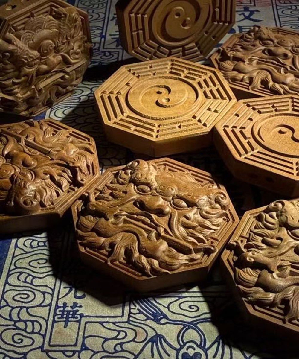 图片[2]-吞口怒目镇宅枣木精雕道系平安无事牌-衔鳞集