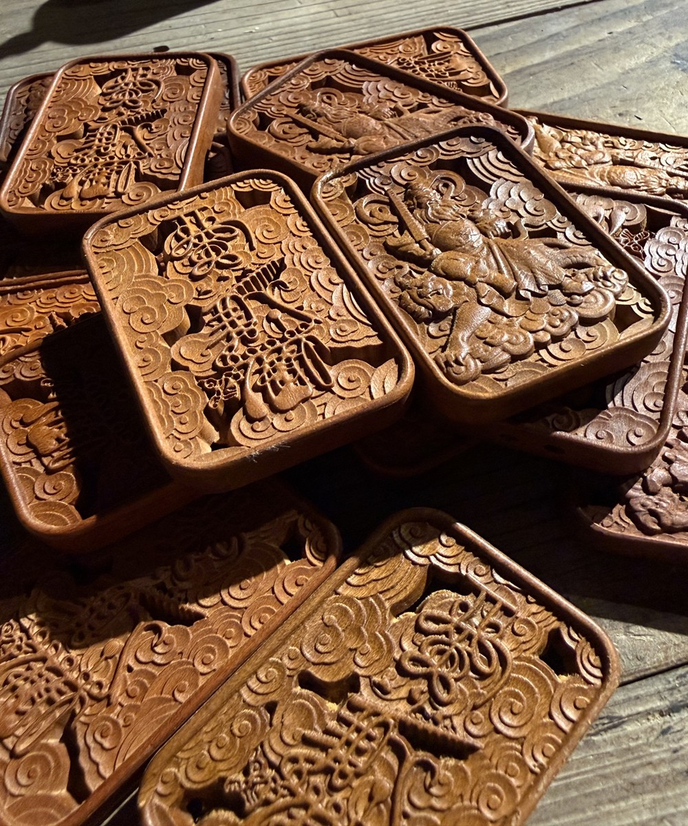 图片[6]-赵公明财神招财枣木精雕道系平安无事牌-衔鳞集