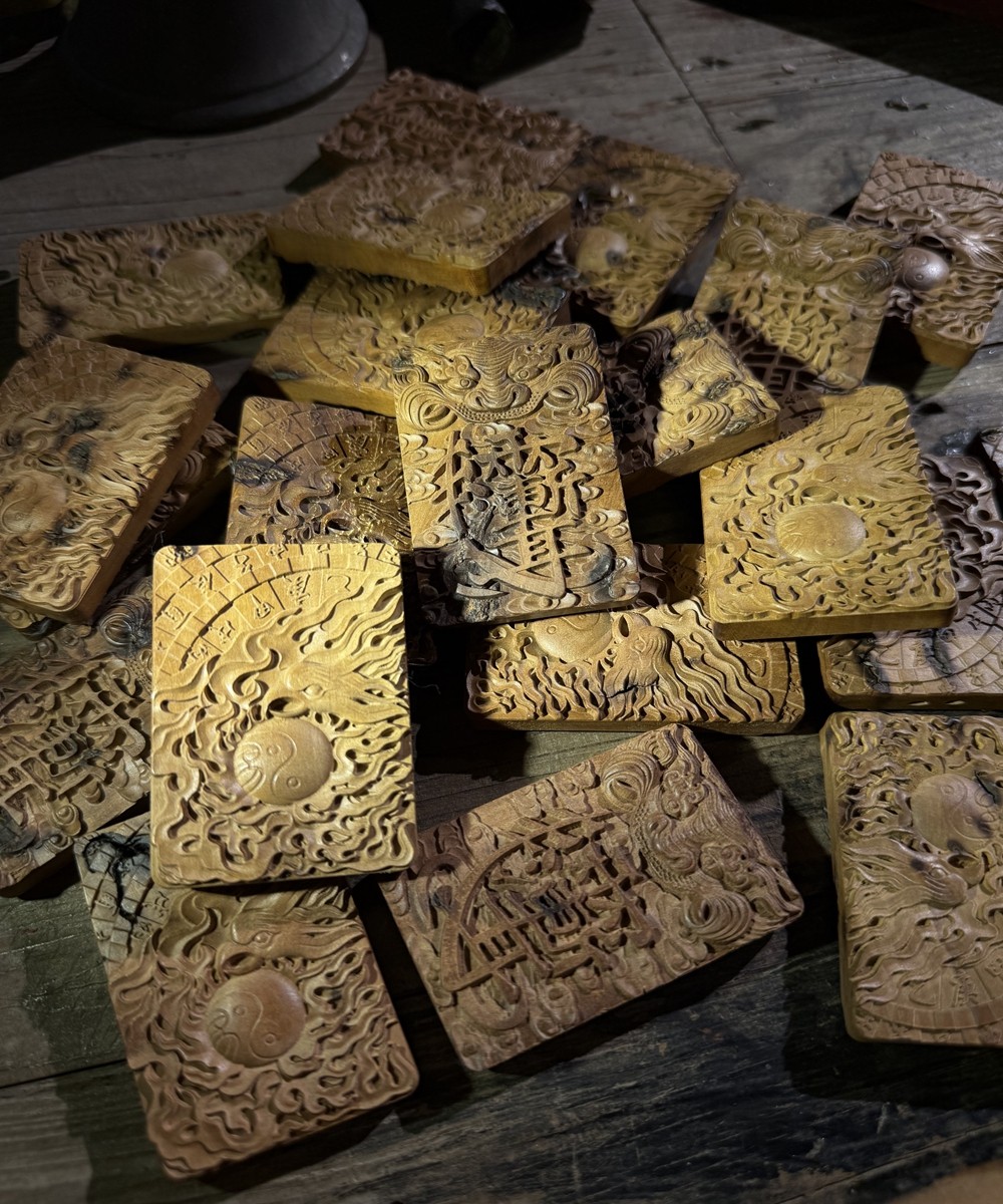 图片[2]-紫微讳火凤凰杀伐枣木精雕道系平安无事牌-衔鳞集