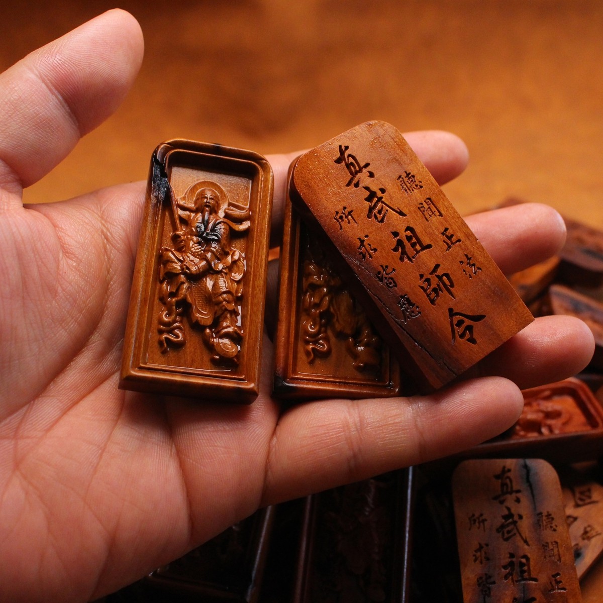 图片[5]-真武祖师令护法枣木精雕道系平安无事牌-衔鳞集