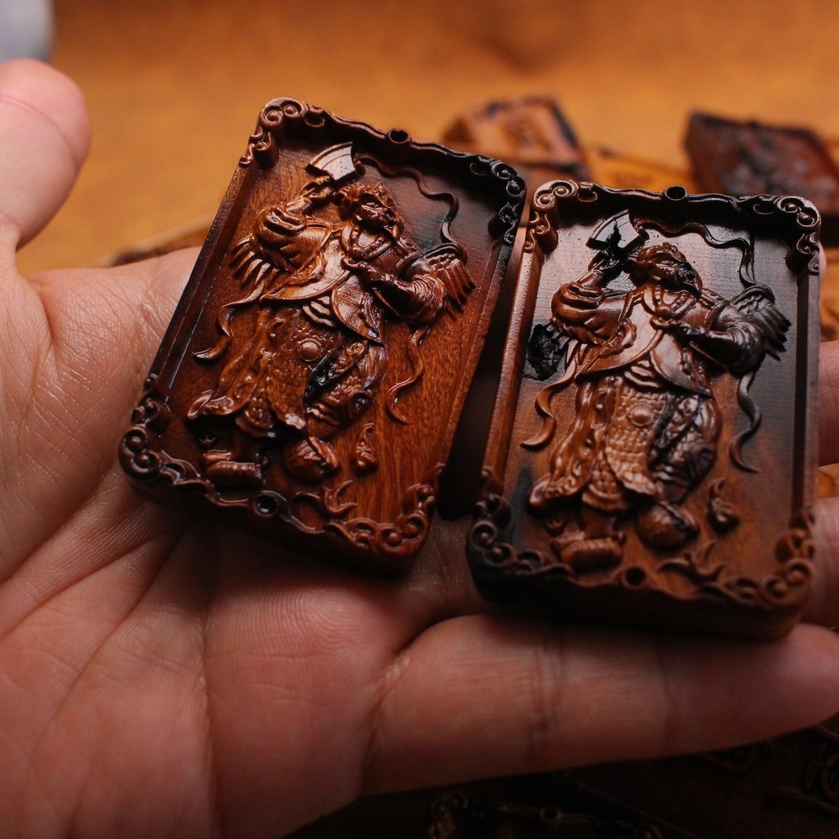 图片[1]-邓元帅五雷令镇煞枣木精雕道系平安无事牌-衔鳞集