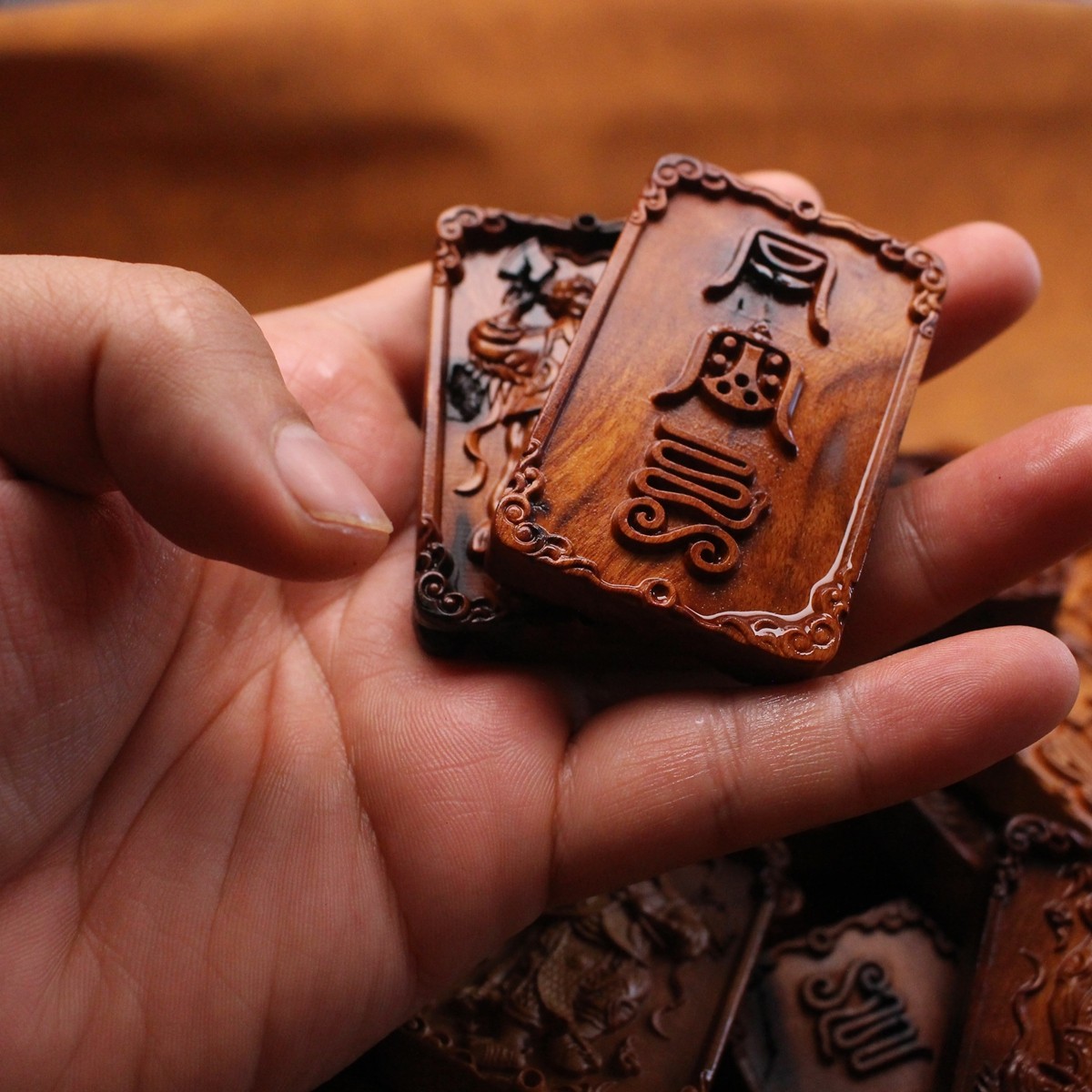 图片[4]-邓元帅五雷令镇煞枣木精雕道系平安无事牌-衔鳞集