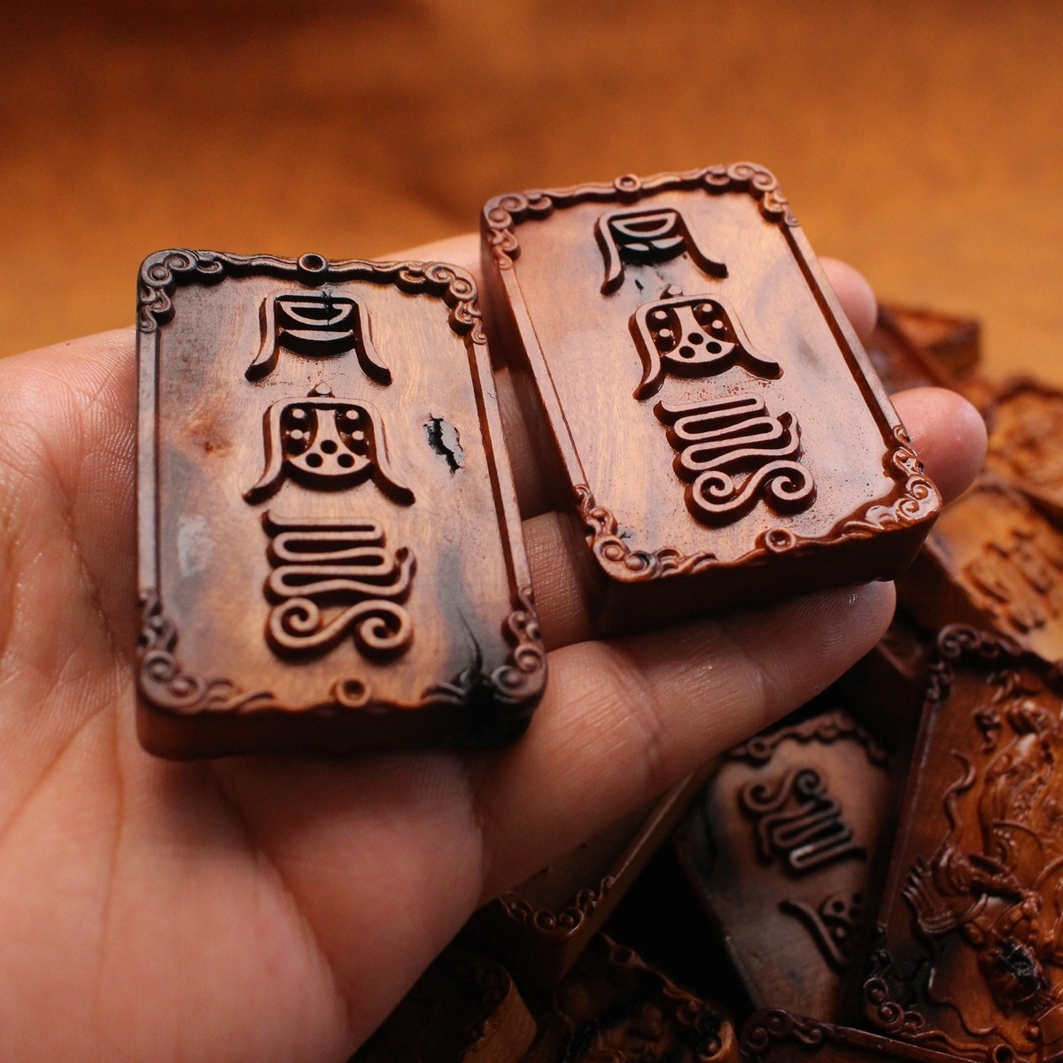 图片[6]-邓元帅五雷令镇煞枣木精雕道系平安无事牌-衔鳞集