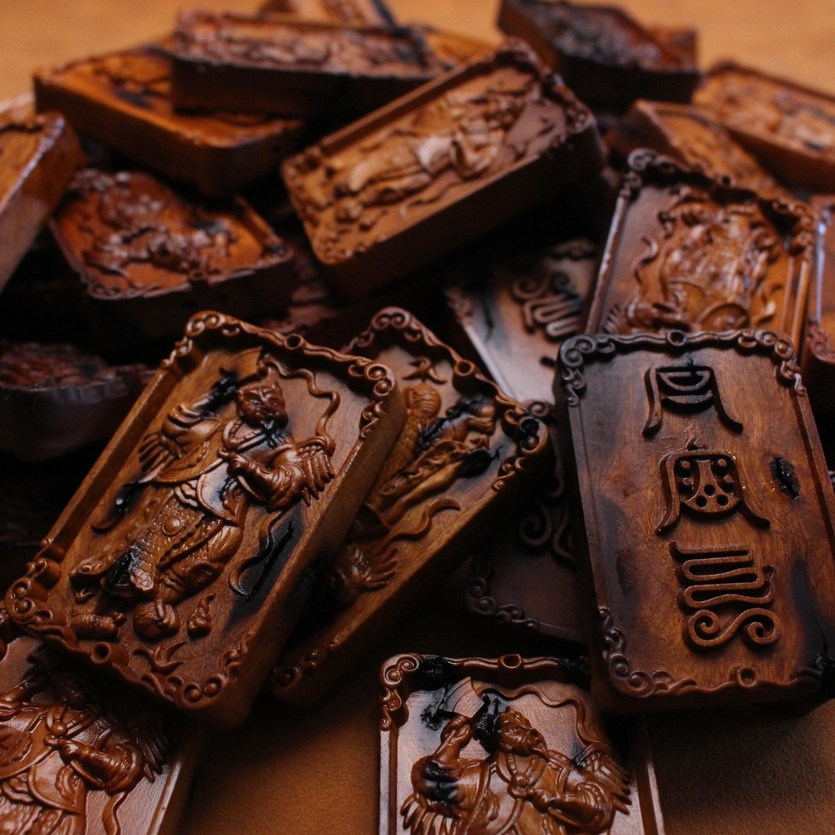 图片[7]-邓元帅五雷令镇煞枣木精雕道系平安无事牌-衔鳞集