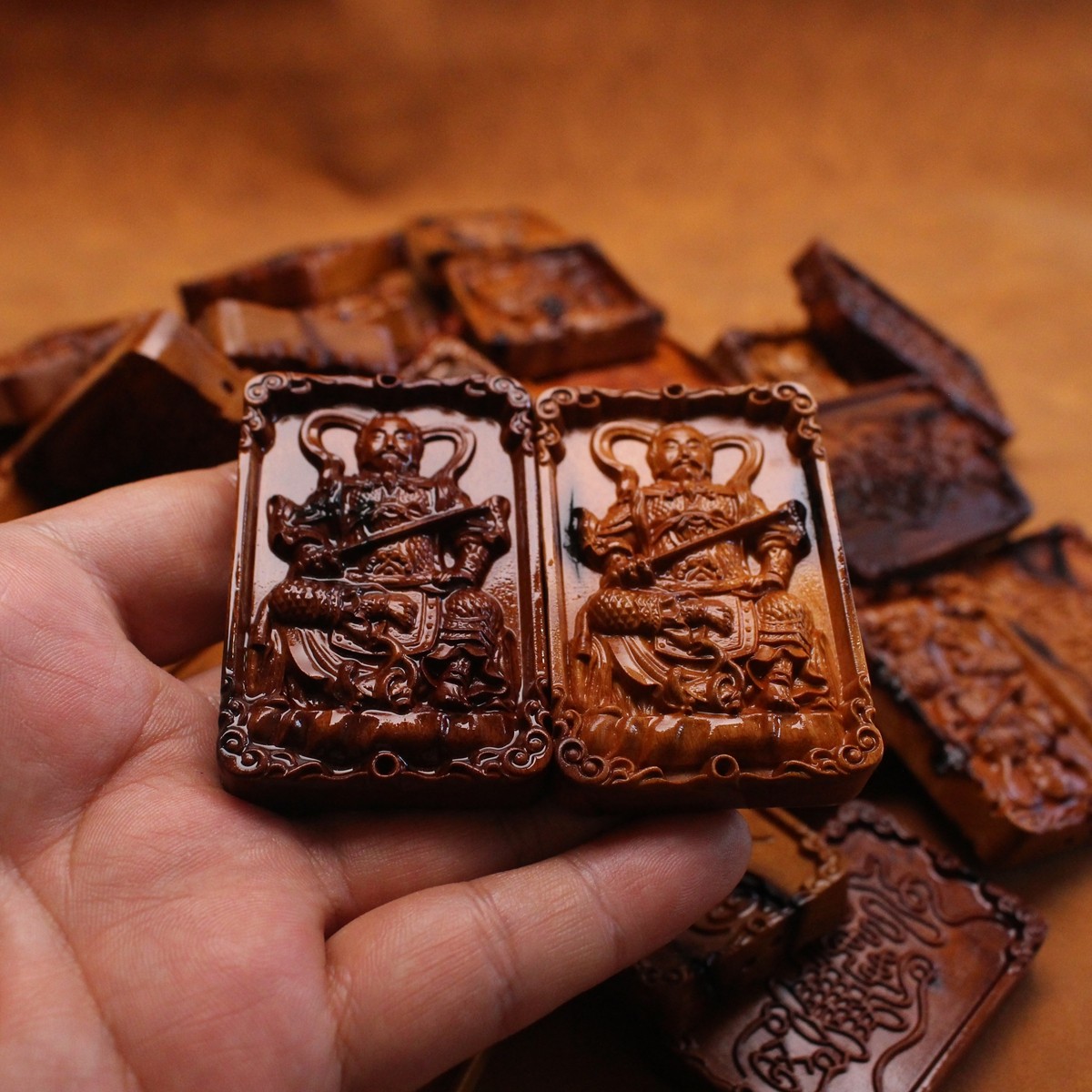 图片[5]-真武大帝护身枣木精雕道系平安无事牌-衔鳞集