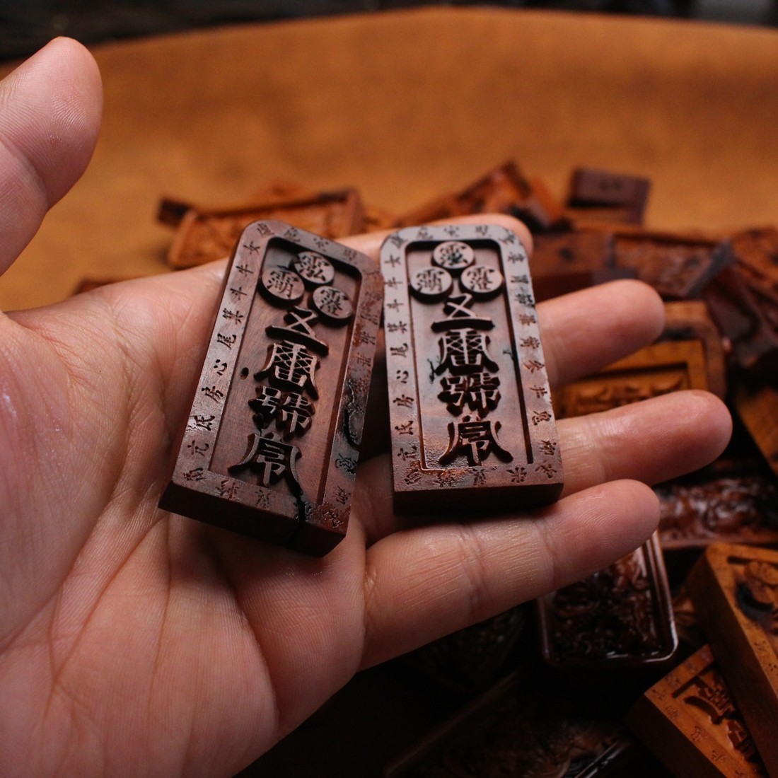 图片[3]-王灵官五雷法牌精雕道系雷击枣木随身护法吊坠-衔鳞集