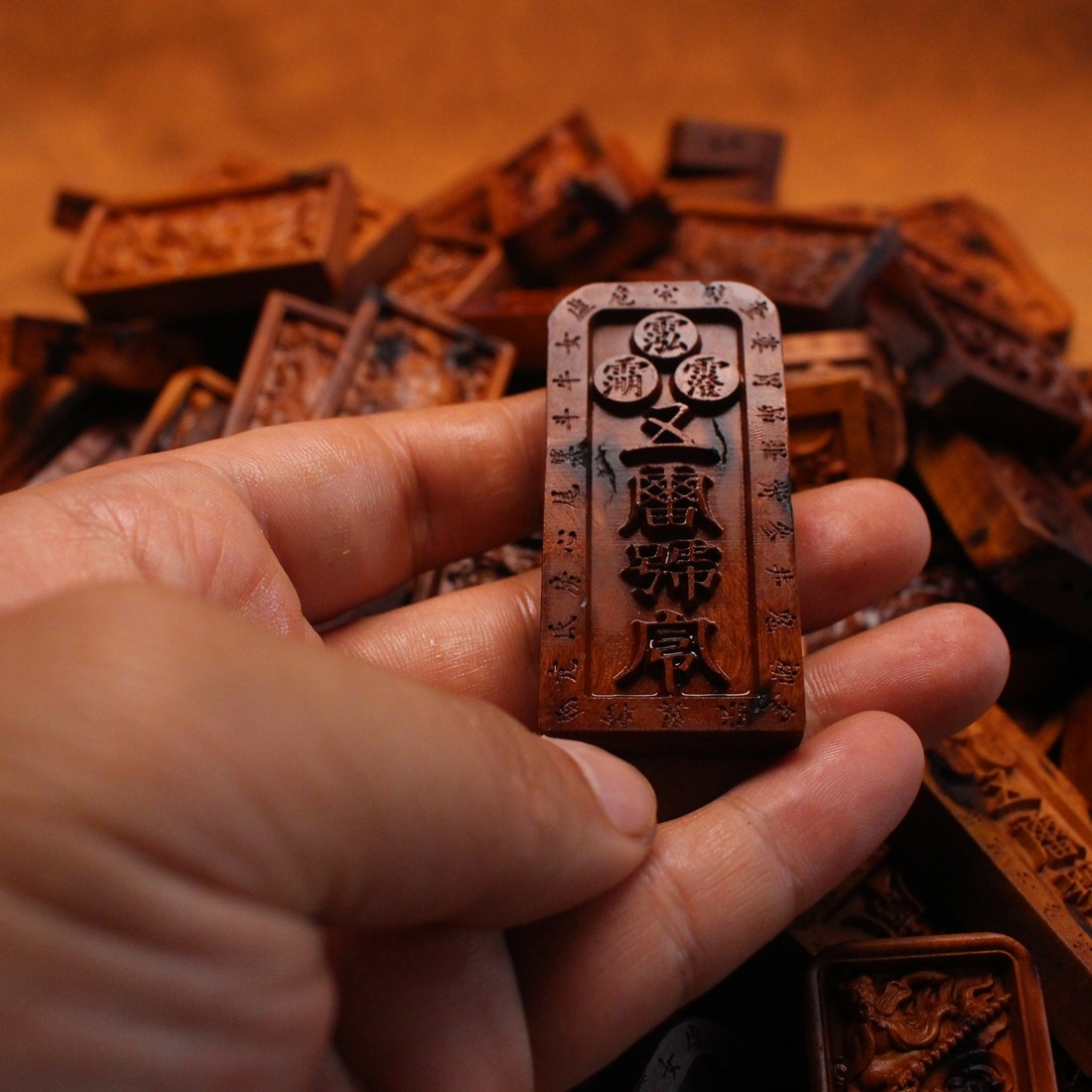 图片[5]-王灵官五雷法牌精雕道系雷击枣木随身护法吊坠-衔鳞集