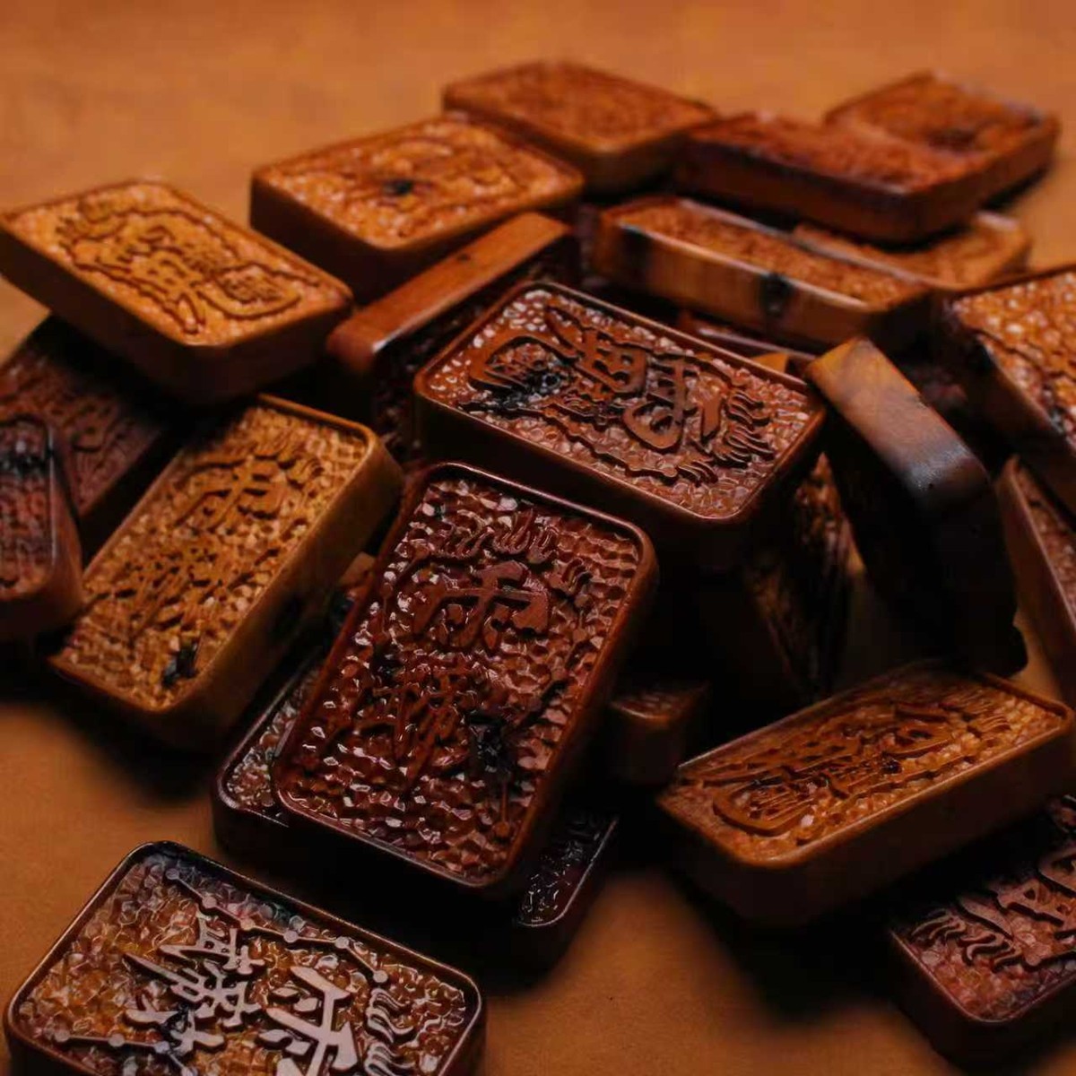 图片[5]-武帝文赵公明招财枣木精雕道系平安无事牌-衔鳞集