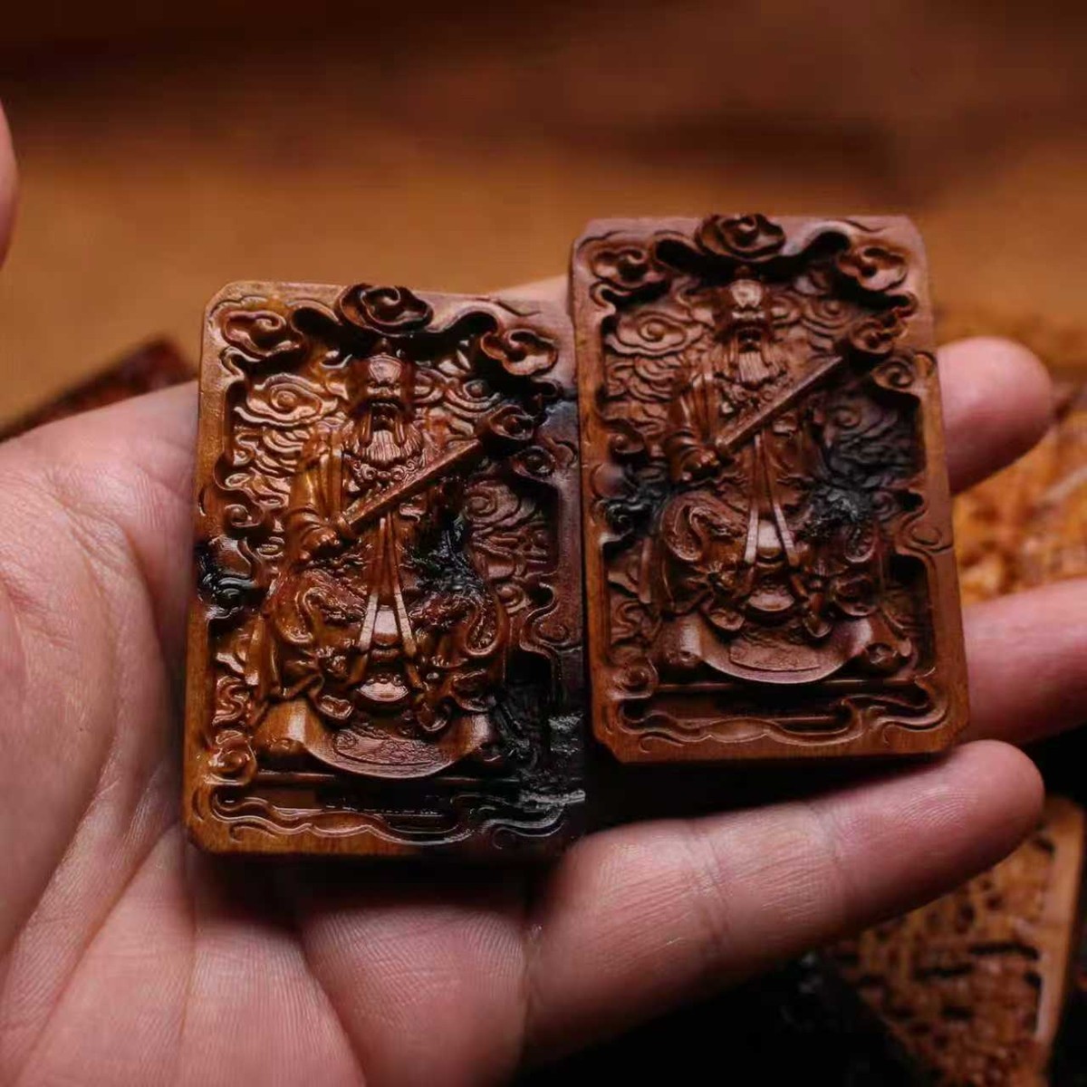 图片[5]-张天师雷击枣木精雕道系镇宅平安无事牌-衔鳞集