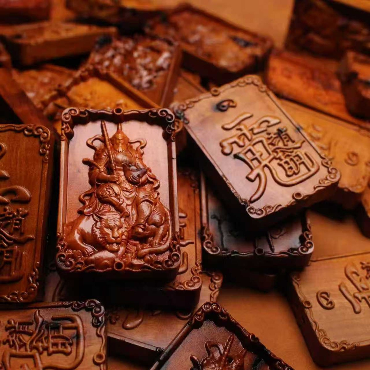 图片[6]-赵公明雷击枣木精雕道系招财平安无事牌-衔鳞集