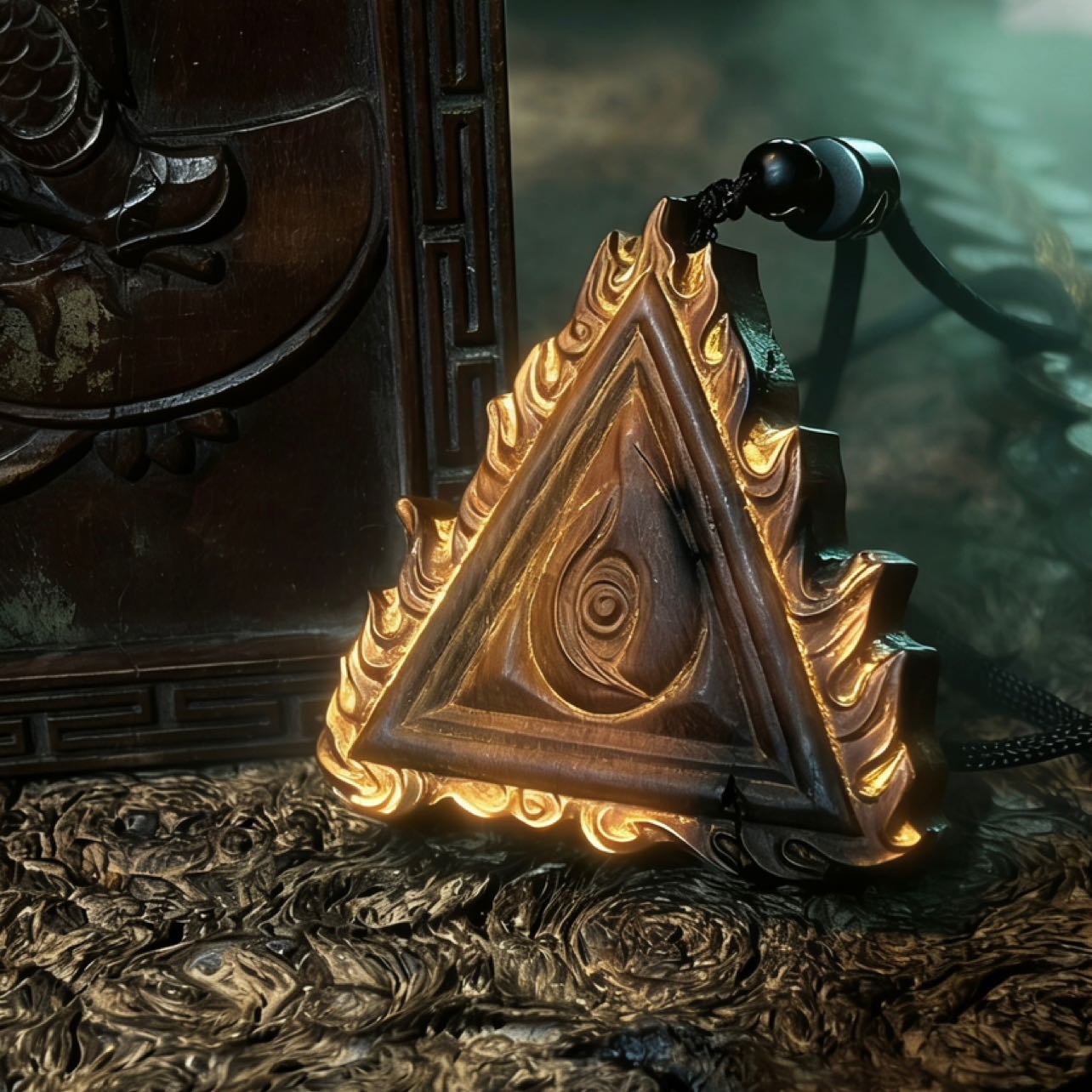 王灵官雷部三角金印枣木护身法印-衔鳞集